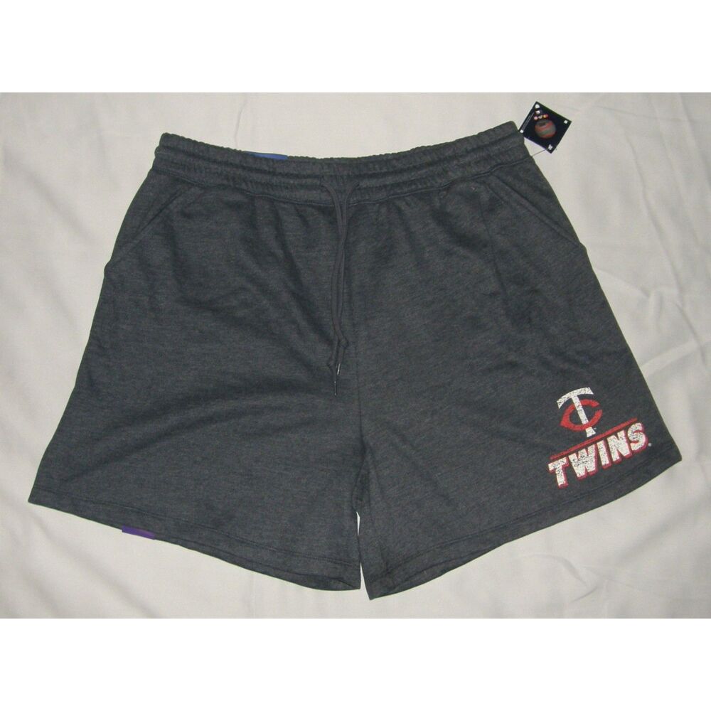 NEW NWT Womens Sz XXL Dark Blue MLB MINNESOTA TWINS Elastic Waist Shorts Pockets